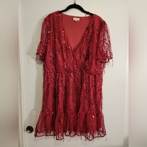 Red Sequin Dress